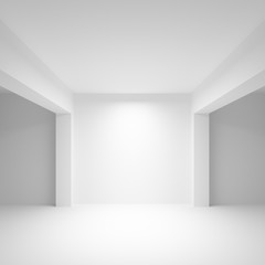 Abstract empty interior background, 3d render
