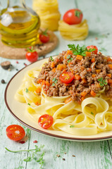 Pasta with Bolognese ragout