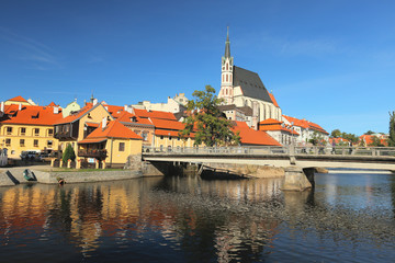 Cesky Krumlov, view of the old town, Czech Republic 