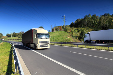 Truck on the road