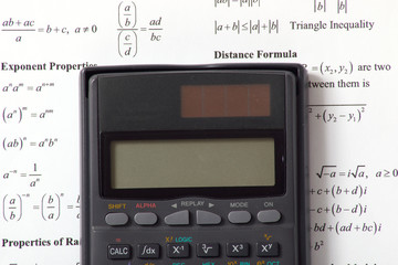 Calculate the maths / An image showing the concept of learning and education with a calculator