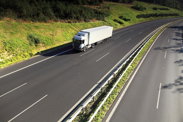 Truck on the road