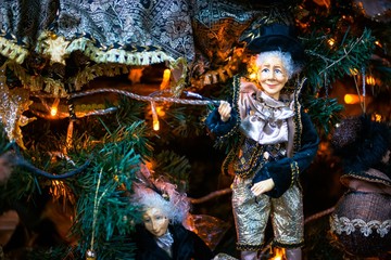 Christmas decoration with  figure of witch