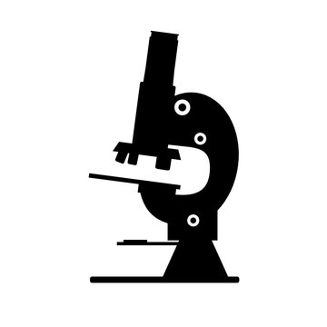 microscope icon black vector