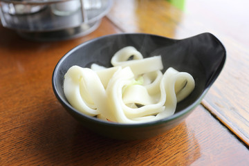 Japanese noodle of Udon Ramen.