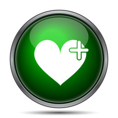 Obraz premium Heart with cross icon