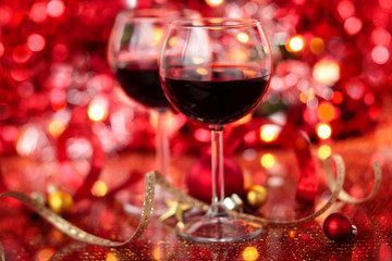 Red wine .