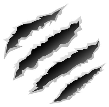 Cat scratches vector halloween isolated