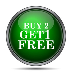 Buy 2 get 1 free offer icon