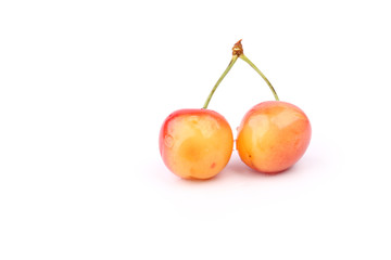 cherries isolated on white background