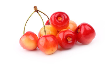 cherries isolated on white background