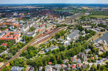 Obraz premium Aerial view of Opole
