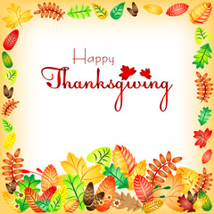 Postcard for congratulations with happy Thanksgiving