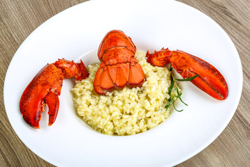 Risotto with lobster