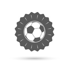 Football ball sign icon. Soccer Sport symbol.