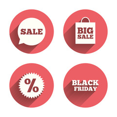 Sale speech bubble icon. Discount star symbol
