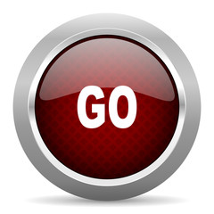 go red glossy web icon