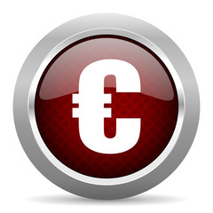 Obraz premium euro red glossy web icon