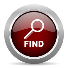 find red glossy web icon