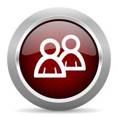 forum red glossy web icon