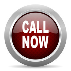 call now red glossy web icon