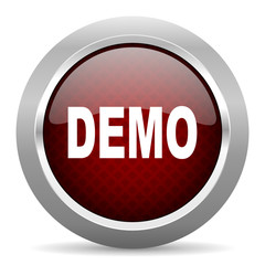 demo red glossy web icon