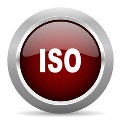 iso red glossy web icon