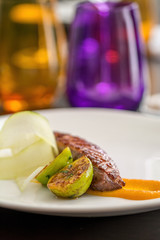 duck with caramelized fig