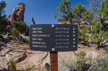 Trail Sign in the Needles
