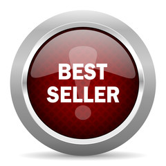 best seller red glossy web icon