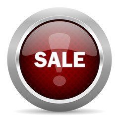 sale red glossy web icon