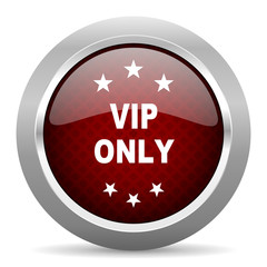vip only red glossy web icon