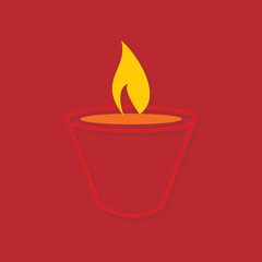 diwali lamp concept vector 
