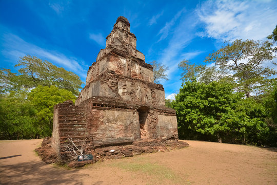 Polonnaruwa , ancient stupa. travel in Sri lanka series