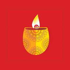 creative diwali festival lamp concept vector 