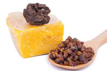 Bee pollen and propolis wax