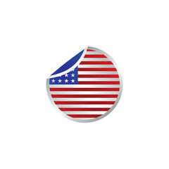 glossy theme america national flag