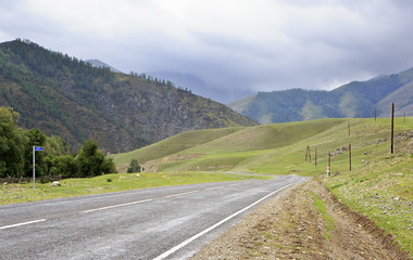Beautiful Chuysky Trakt in Altai Mountains.