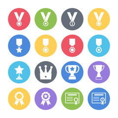 award icons set