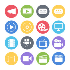 movie icons set