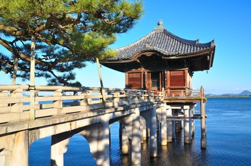 Obraz premium 近江八景 満月寺浮御堂