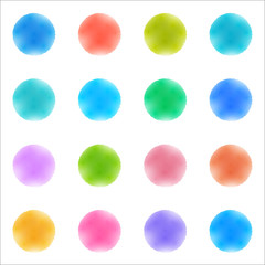 Vector Background #Watercolor texture_Polka Dots