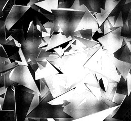 halftone abstract background in black and white