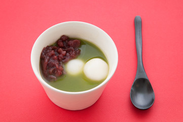 抹茶白玉ぜんざい