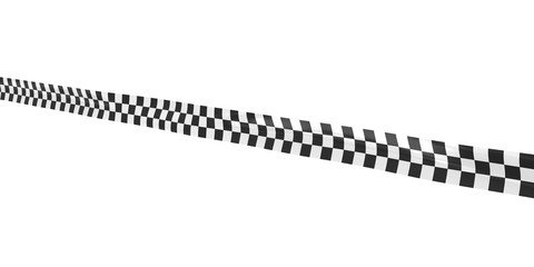 Black and White Checkered Racing Tape Line at Angle