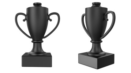 New design of award trophy in black metal  