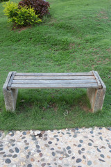 An old wooden bench