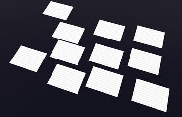 paper on black background as notes or sticky notes