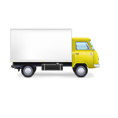 Commercial delivery cargo truck