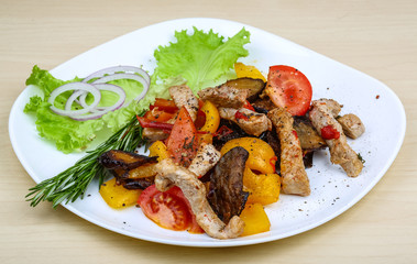 Roasted pork with vegetables
